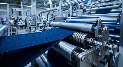 Textile machinery in production